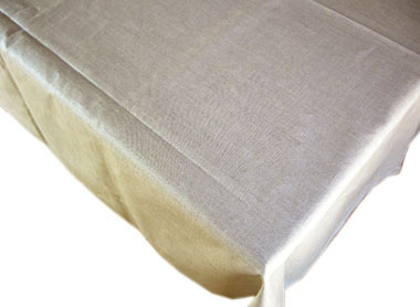 Coated Linen Tablecloth (Bodega. Natural) - Click Image to Close